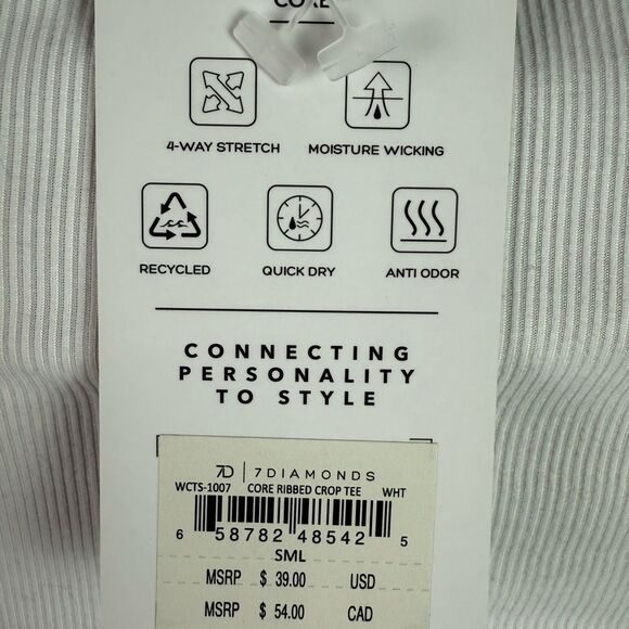 7 Diamonds Ribbed Cropped T-Shirts - Picture 5 of 7